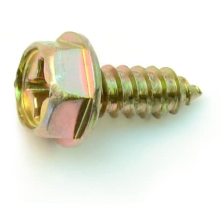 Midwest Fastener M6-1.00 x 16 mm Phillips Hex Machine Screw, Zinc Plated Steel, 10 PK 31451